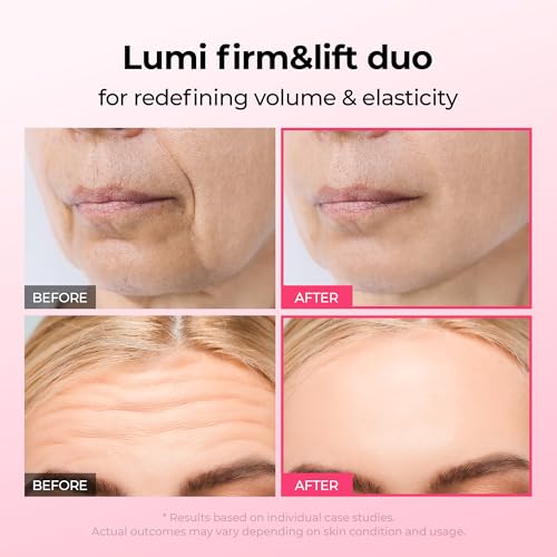 Lumi Firm & Lift Duo | Korean Facial Collagen Firming Serum Plumping Skin & Tightening Refines Skin Repair Density | Cyano Pink Spicule Serum + Picotonic Shot Ampoule